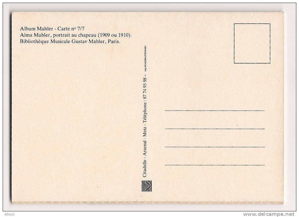 Encart  SEUL De La Télécarte  F98  Gustav MAHLER   Comprenant   7  Cartes Postales  Neuve - 1990