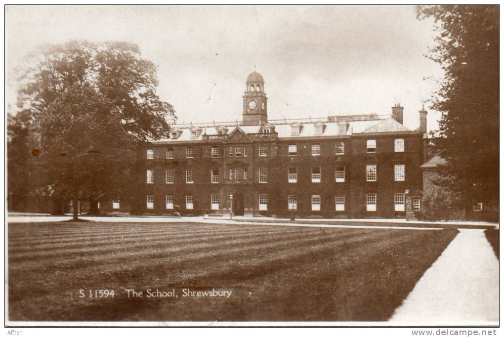Shrewsbury The School Old Real Photo Postcard - Shropshire