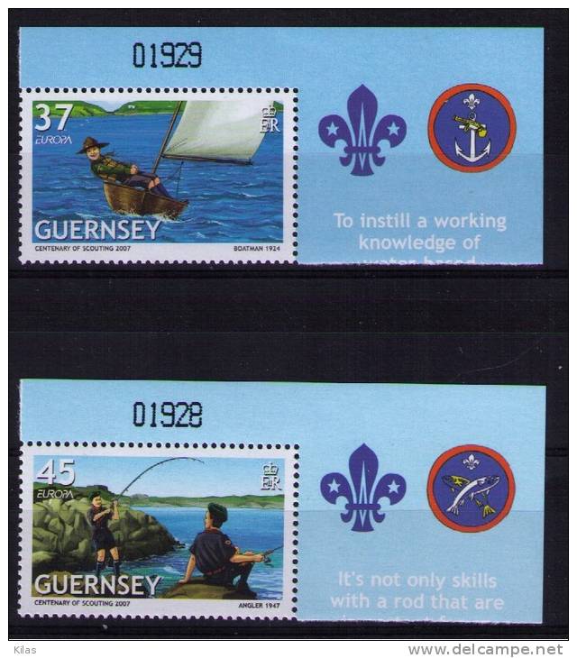 GUERNSEY 2007 EUROPA CEPT  100 Years Of Scouting - 2007