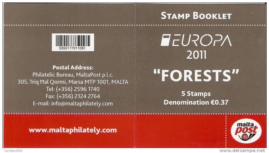 Malta 2011 / Europa /  Booklet With 2 Stamps - 2011