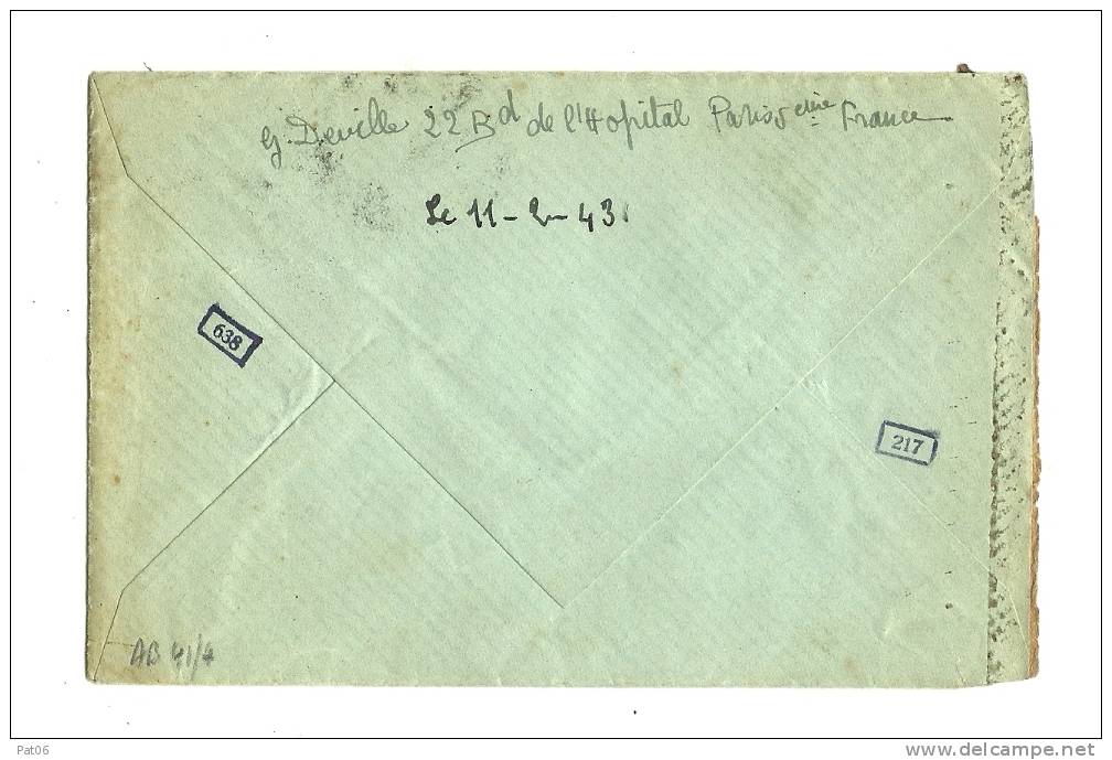 PARIS &ndash; Bureau N°33  &laquo; Bd. De L&rsquo;Hôpital &raquo;LSE &ndash; Tarif Exprès  &laquo; ALLEMAGNE &raquo; à 1 - 1941-42 Pétain