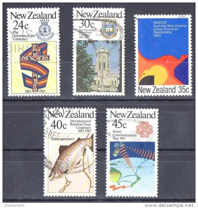 New Zealand 1983 Commemorations Set Of 5 Used - Used Stamps