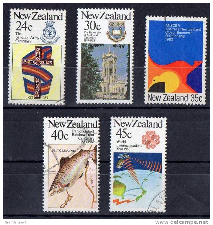 New Zealand 1983 Commemorations Set Of 5 Used - - Used Stamps