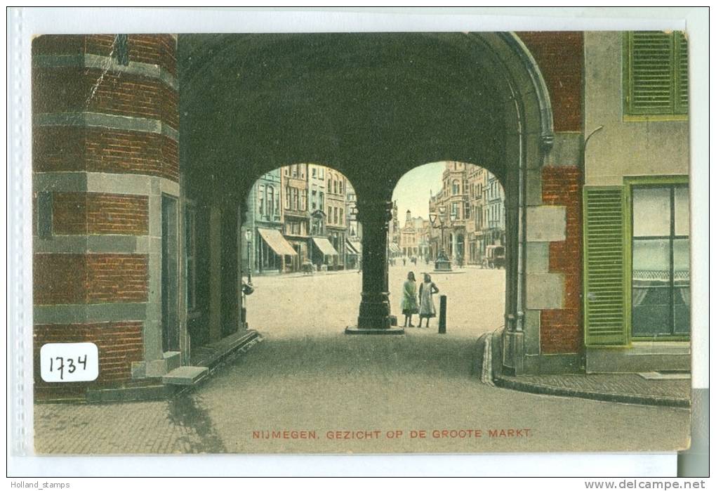 ANSICHTKAART * NIJMEGEN * GROOTE MARKT (1734) GELOPEN 1909 Van BEEK BIJ NIJMEGEN Naar 's-GRAVELAND - Nijmegen