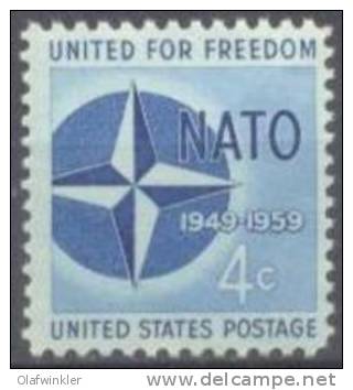 1959 USA 10th Anniversary NATO  Sc 1127 / Mi 750 MNH / Neuf Sans Charniere / Postfrisch - OTAN