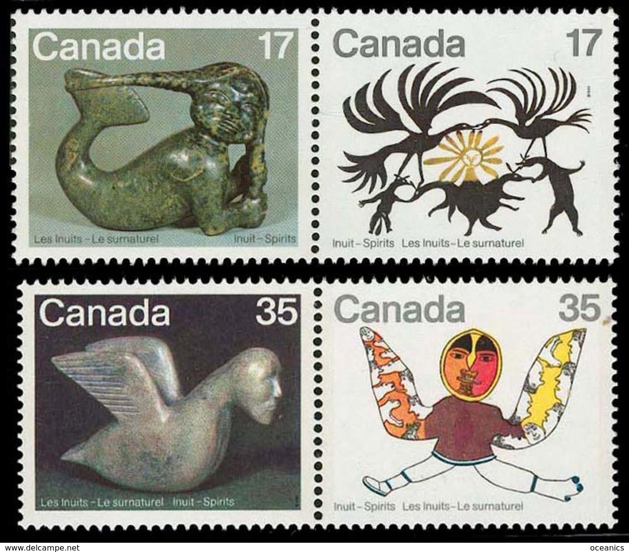 Canada (Scott No. 867a-869a - Inuits) [**] Série De 4 / Set Of 4 - Indianen