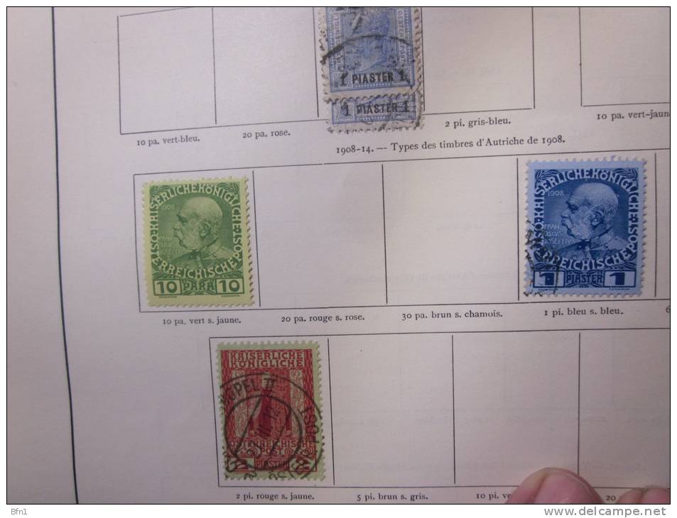 COLLECTION TIMBRES  AUTRICHE  LEVANT   DEBUT 1867 OBLITERES  OU NEUFS AVEC  CHARNIERES - Oriente Austriaco