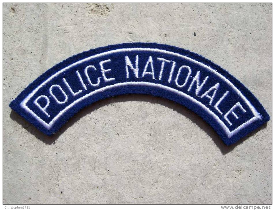 INSIGNE TISSUS PATCH POLICE NATIONALE BANANE DE BRAS ETAT EXCELLENT - Police