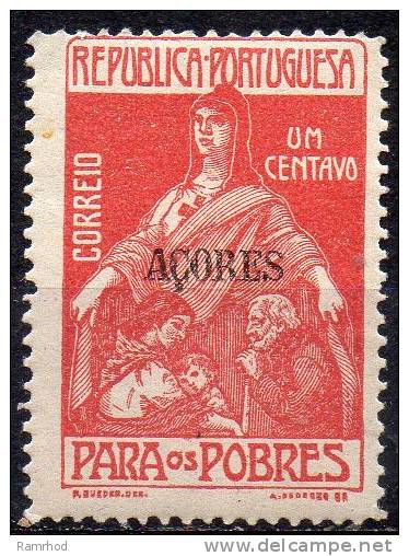 AZORES 1915 For The Poor - Charity Stamp 1c. - Red  MNH - Azores