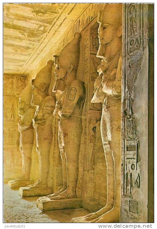 CPSM EGYPTE - ABU SIMBEL - Salle Des Piliers Dans Le Grand Temple  L1220 - Temples D'Abou Simbel