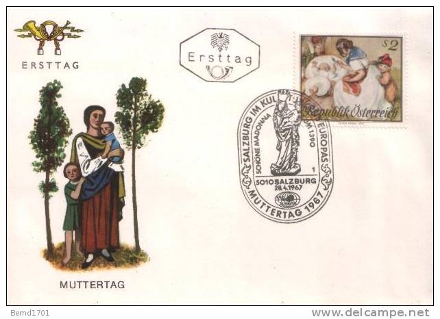 Österreich / Austria - Mi-Nr 1237 FDC (L474) - Muttertag