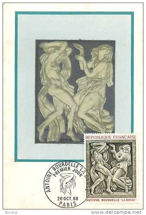 Fev13 49 : Carte Maximum  -  Antoine Bourdelle "La Danse"  -  Paris - 1960-1969