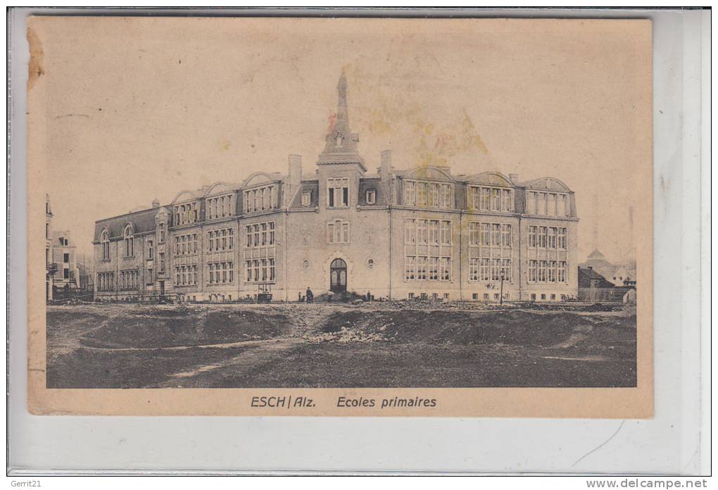 L 4000 ESCH - SUR - ALZETTE, Ecoles Primaires 1928, Briefmarke Fehlt, Kl. Randmangel - Esch-Alzette