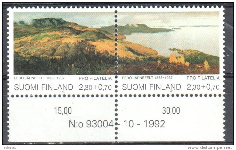 Finland 1993 - Art  Painting - Mi.1200-1201- MNH (**) - Unused Stamps