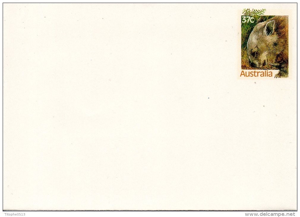 AUSTRALIE .  Entier  Postal.  Marsupial : Wombat. - Other & Unclassified