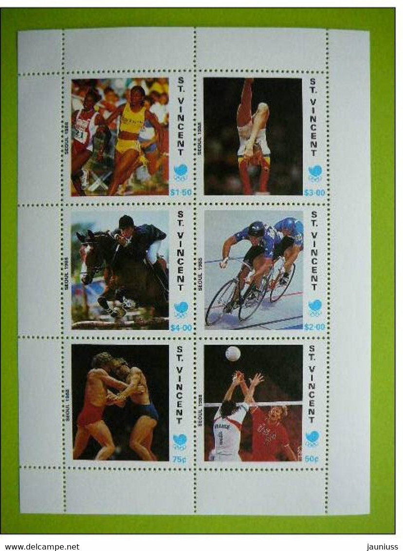 Olympic Games Seoul # St.Vincent 1988 S/s MNH # - Summer 1988: Seoul