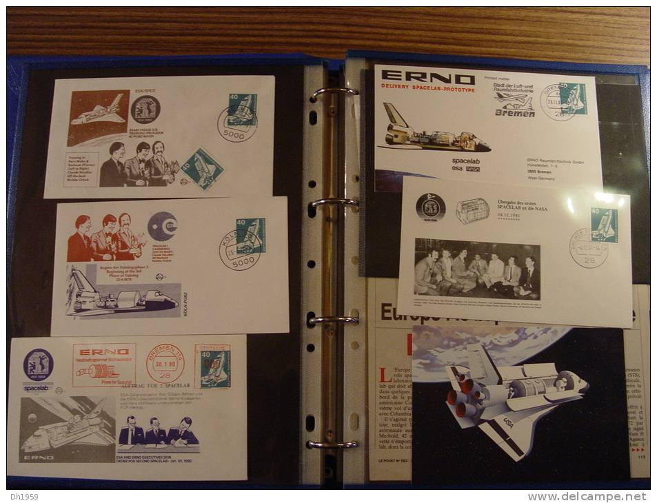 CONQUETE DE LA LUNE MOON LANDING APOLLO KENNEDY COSMOS SPACE CENTER NASA CHALLENGER COLUMBIA env. 98 DOCUMENTS + PRESSE