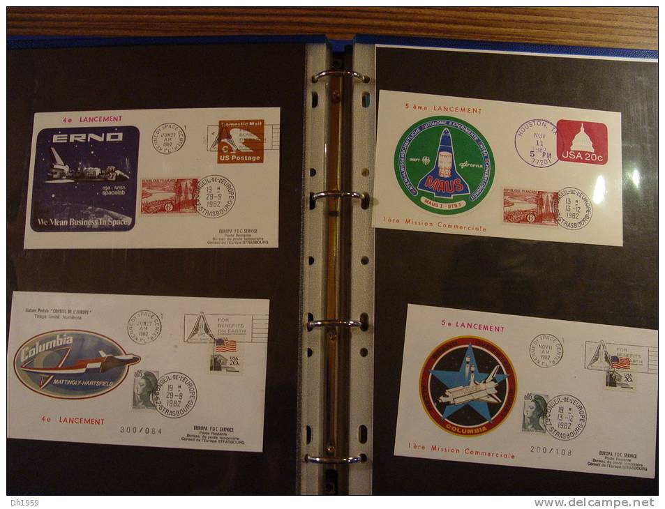 CONQUETE DE LA LUNE MOON LANDING APOLLO KENNEDY COSMOS SPACE CENTER NASA CHALLENGER COLUMBIA env. 98 DOCUMENTS + PRESSE