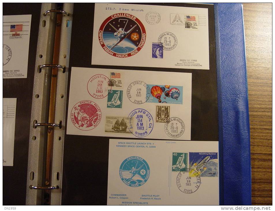CONQUETE DE LA LUNE MOON LANDING APOLLO KENNEDY COSMOS SPACE CENTER NASA CHALLENGER COLUMBIA env. 98 DOCUMENTS + PRESSE