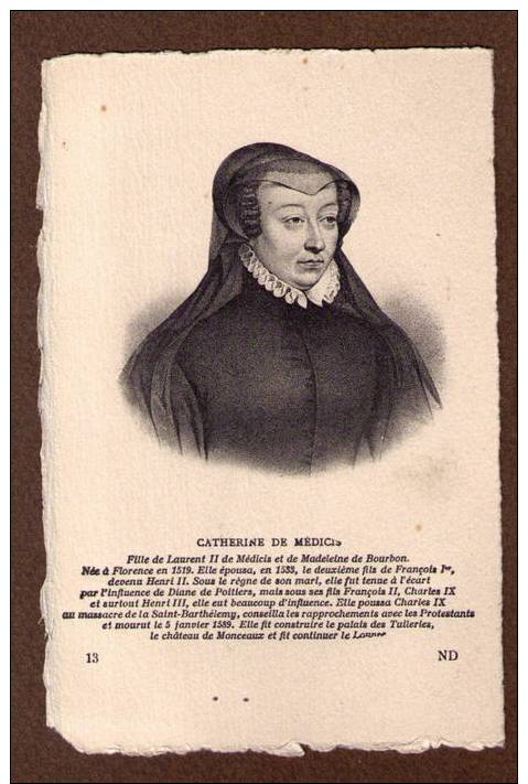 CATHERINE DE MEDICIS - Personnages Historiques