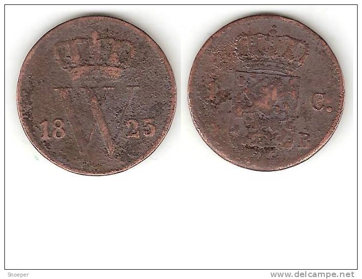 *netherlands  1 Cent 1823 B Km 47   FR+ - 1815-1840 : Willem I