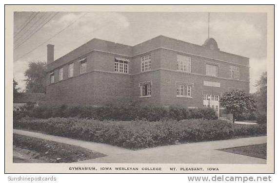 Iowa Mt Pleasant Gymnasium Iowa Wesleyan College Albertype - Andere & Zonder Classificatie