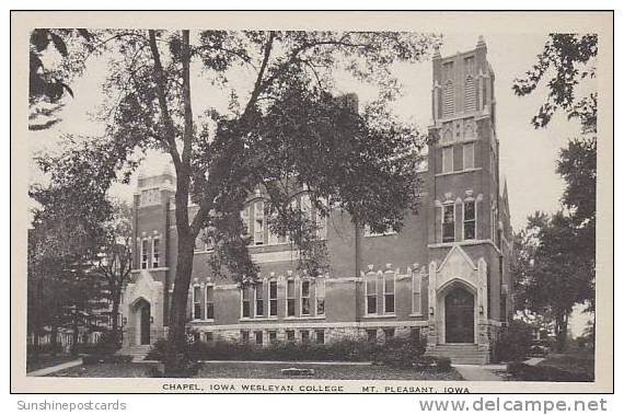 Iowa Mt Pleasant Chapel Iowa Wesleyan College Albertype - Andere & Zonder Classificatie