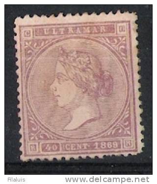 01654  Antillas Edifil 18 (*) Cat. Eur. 67,- - Cuba (1874-1898)