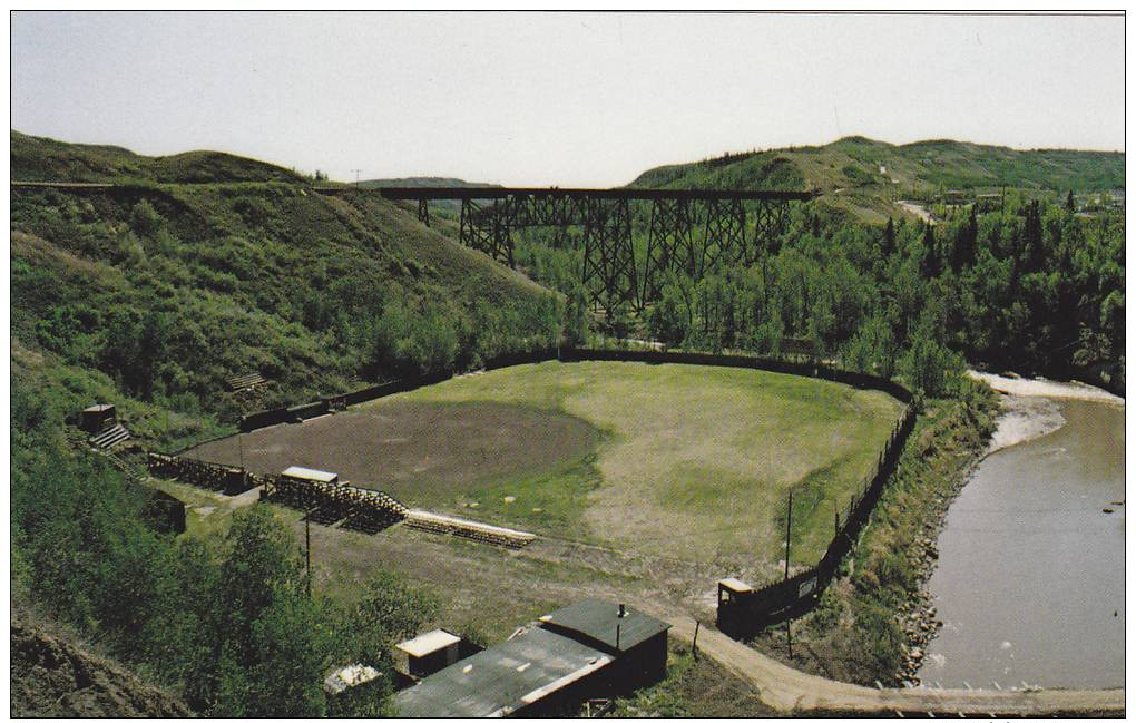 Panoramic View Showing The Twelve Foot Davis Ball Park,  Alberta,  Peace River,  Canada,  40-60s - Sonstige & Ohne Zuordnung