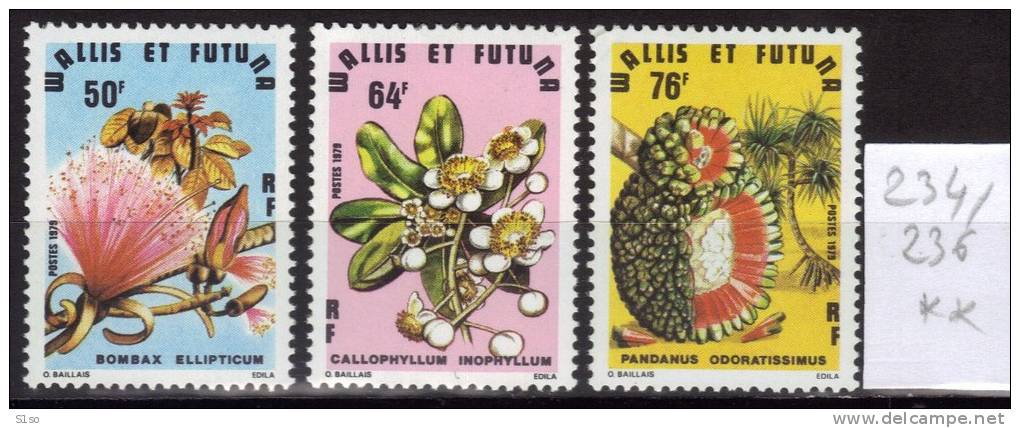WALLIS Et FUTUNA 1979    Poste Yvert    N° 234 à 236   Neuf  Sans  Charnière Cote 10,00  €uros - Ungebraucht