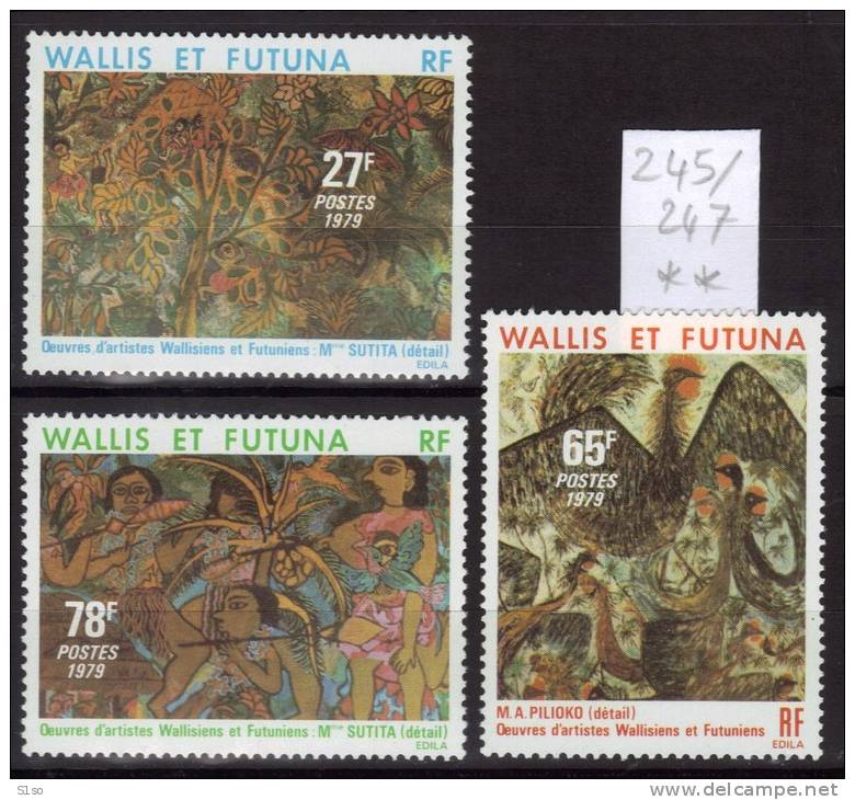 WALLIS Et FUTUNA 1979    Poste Yvert    N° 245 - 246 - 247   Neuf  Sans  Charnière Cote 7,90  €uros - Unused Stamps