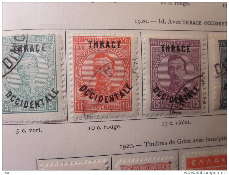 COLLECTION TIMBRES  GRECE THRACE   OBLITERES  OU NEUFS AVEC  CHARNIERES