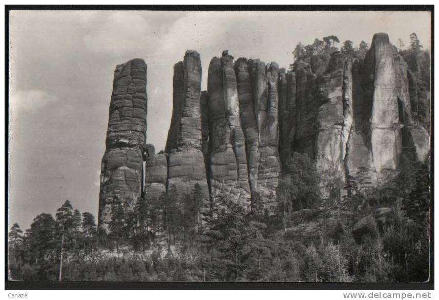 AK Schrammsteine, Langes Horn, Gel, 1972 (Bad Schandau) - Bad Schandau