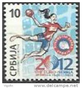 SRB 2012-ZZ54 EHF EURO WOMAN HANDBALL , SERBIA, 1 X 1v, MNH - Hand-Ball