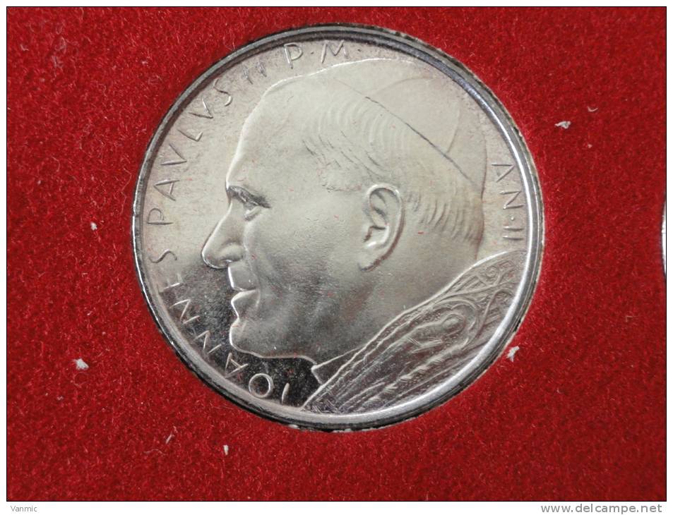 1980 - 500 Lire ARGENT Vatican UNC - Jean Paul II - Issue Du Coffret - Vatican