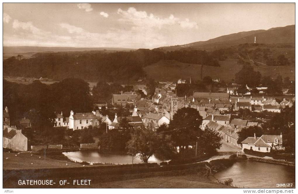 Gatehouse Of Fleet Old Real Photo Postcard - Kirkcudbrightshire