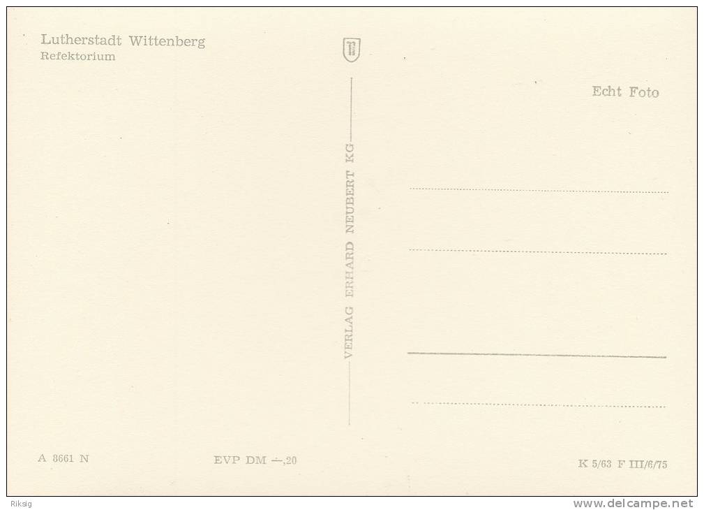 Lutherstadt Wittenberg  Reflektorium  A-1053 - Wittenberg