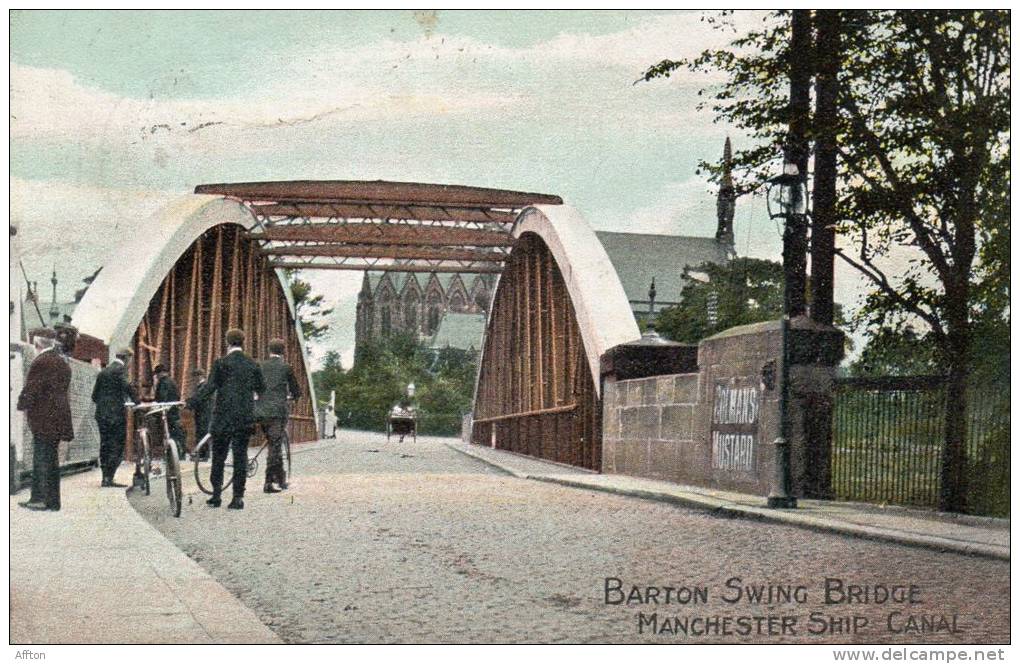 Barton Swing Bridge Manchester Ship Canal 1907 Postcard - Altri & Non Classificati