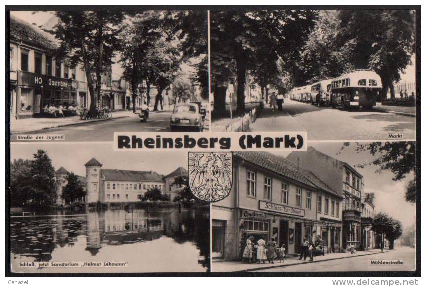 AK Rheinsberg/Mark, Straße Der Jugend, Mühlenstraße, Markt, Gel, 1961 - Rheinsberg