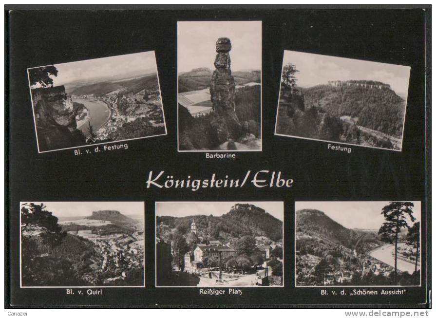 AK Königstein, Barbarine, Reißiger Platz, Gel, 1962 - Koenigstein (Saechs. Schw.)