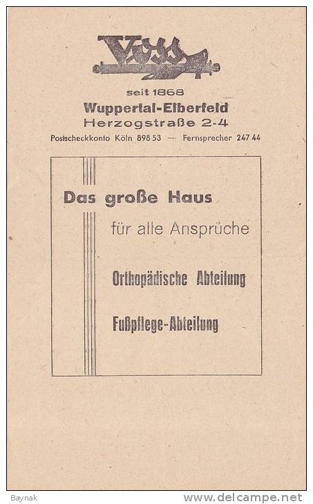 WUPPERTAL - ELBERFELD  -  5 x RECHNUNG  --  1943, 1944