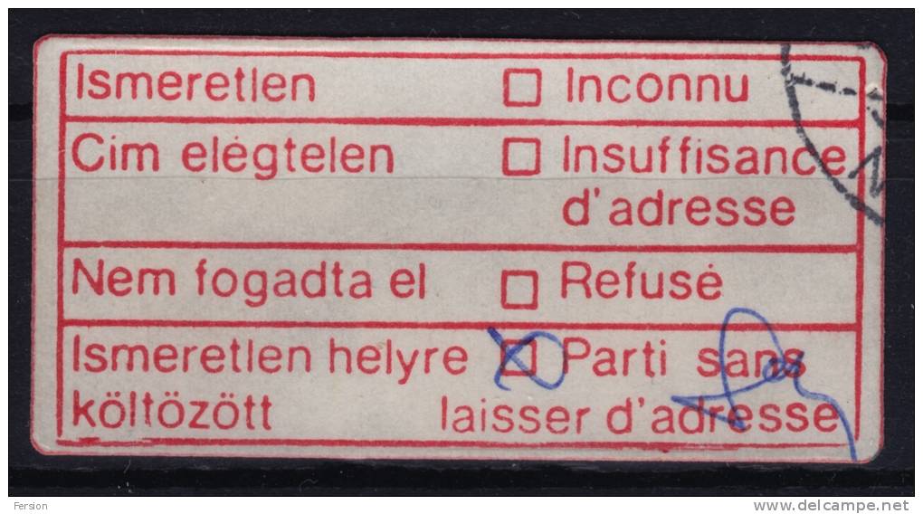 UNIVERSAL Label - 1980´s Hungary, Ungarn, Hongrie - Used - Machine Labels [ATM]