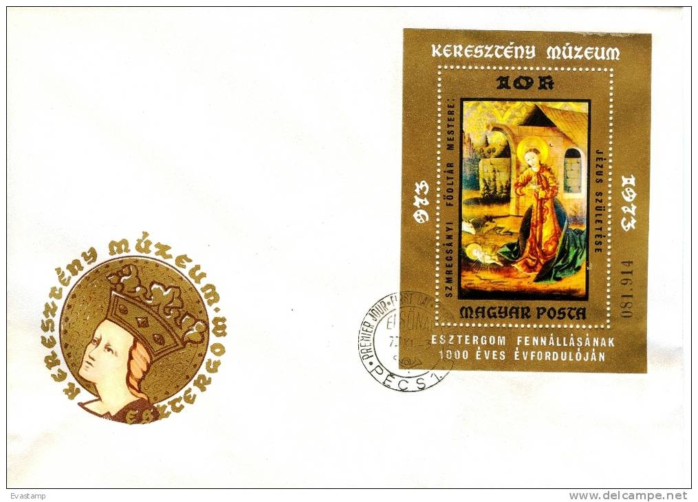 HUNGARY - 1973.FDC Sheet  - Paintings From Christian Museum,Esztergom Mi:Bl.102 - FDC