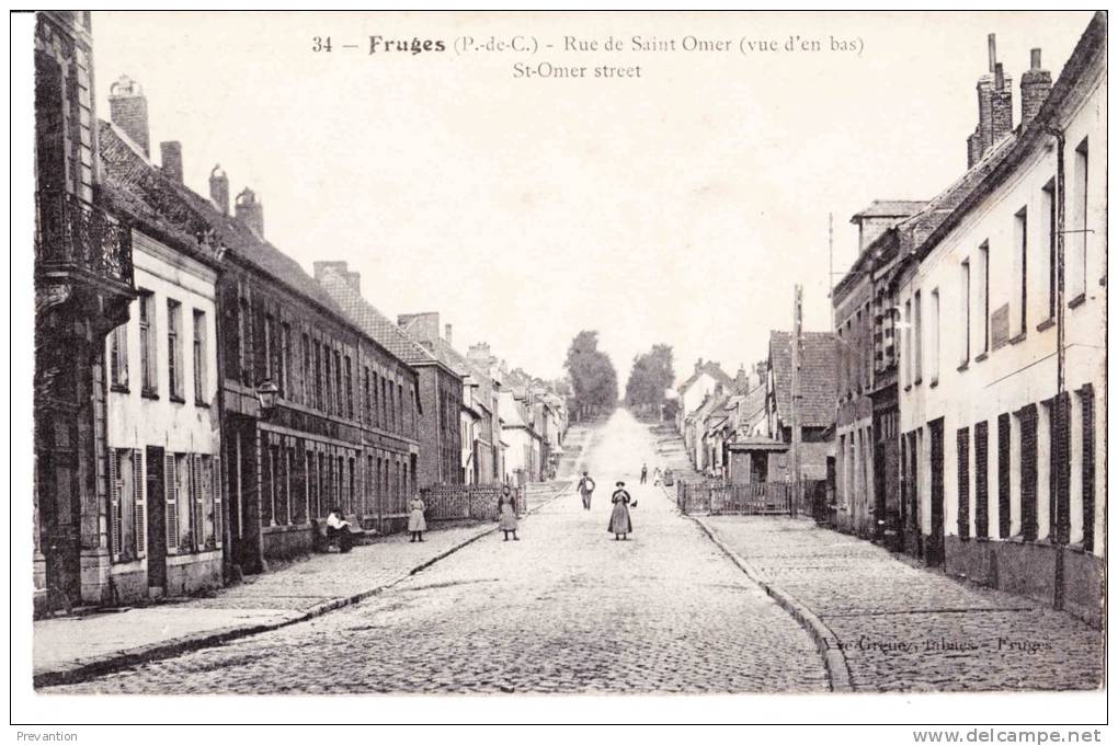 FRUGES - Rue De Saint Omer (vue D'en Bas) - Fruges