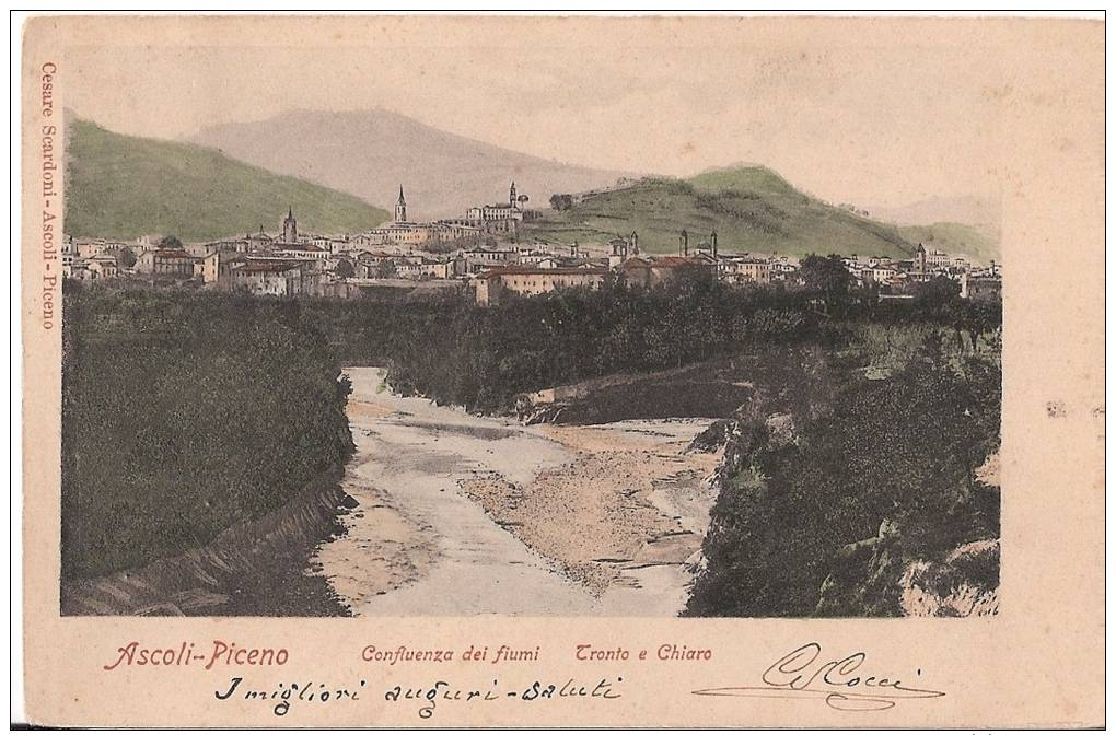 RZ 3561 - ASCOLI PICENO - CONFLUENZA DEI FIUMI TRONTO E CHIARO - A. 1904 - Ascoli Piceno