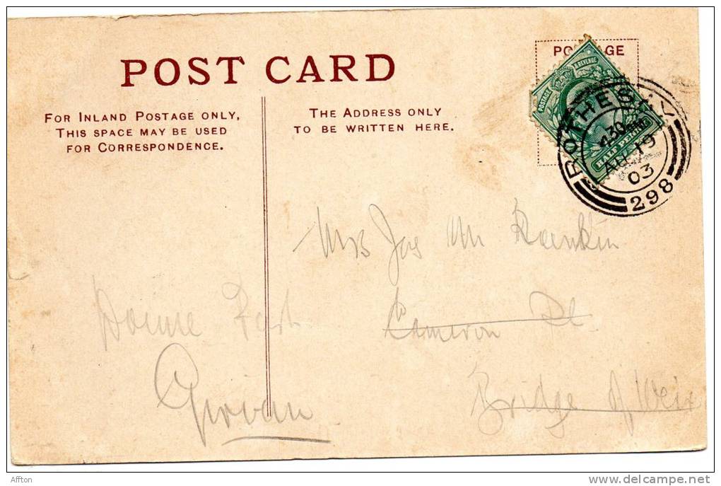 Rothesay Glenburn Hydropatic 1903 Postcard - Bute