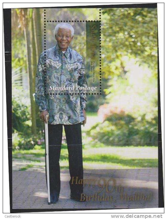 O) 2008 SOUTH AFRICA - NELSON MANDELA 90TH ANIVERSARY S/S . - Unused Stamps