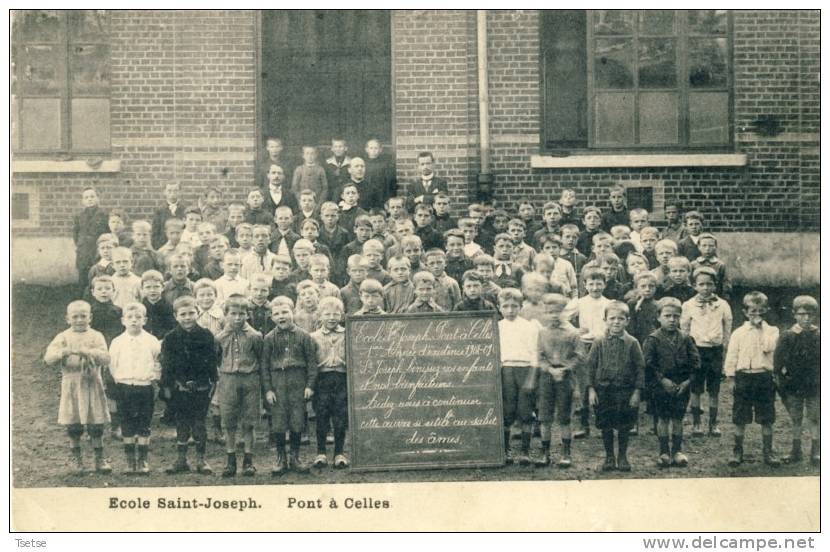 Pont-à-Celles - Ecole Saint-Joseph - Groupe Scolaire -Année 1908-09 ( Voir Verso ) - Pont-à-Celles