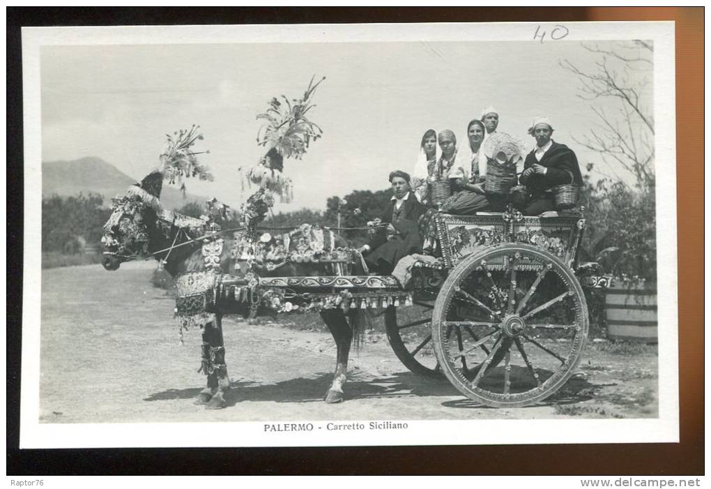 CPM Animée Neuve Italie PALERMO Carretto Siciliano PALERME Charrette Sicilienne Attelage Cheval - Palermo