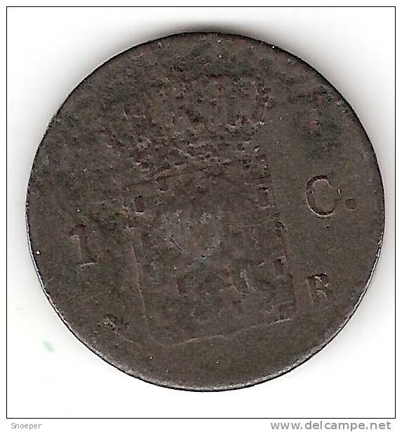 *netherlands  1 Cent 1827 B Km 47   FR+ - 1815-1840 : Willem I